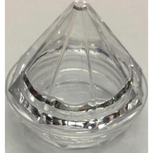 5ML 5G Diamond Shape Cream Box Acrylic Bottle Diamond Cream Nail Glitter Pots Makeup Packing Cream Jars lin4168