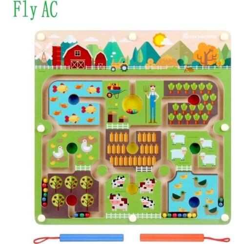 Fly AC - Farm Maze Magnetic Puzzle Game - Learning & Education Toys for Preschoolers