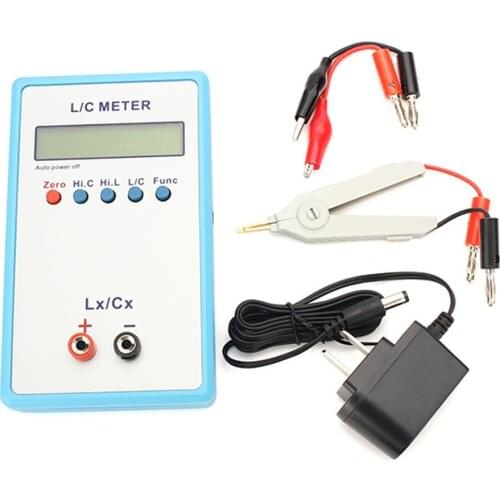 LC200A L/C Inductance Capacitance Meter Digital Bridge LCR Table Blue LCD Display Inductance Capacitance Handheld
