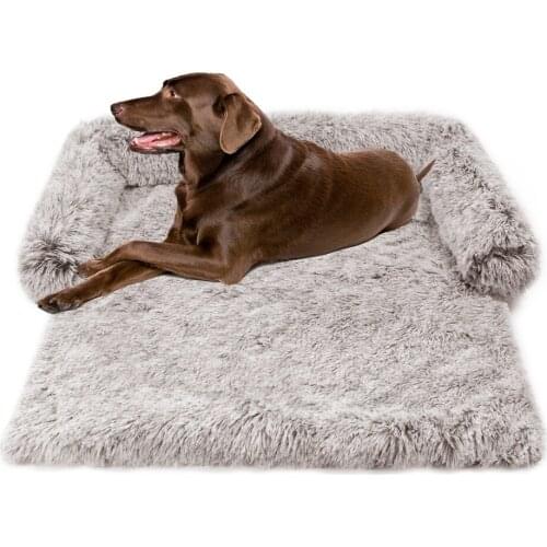 Super Large Dog Sofa Bed Blanket Long Plush Pet Cat Bed Mats Dogs Kennel Winter Warm Sleeping Pets Nest Cushion Dog Supplies