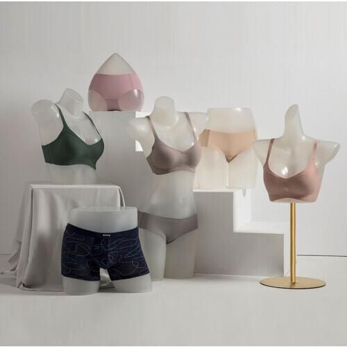 Body Shaping Underwear Model Props Mens Half Body Bra Underwear Plastic Fake Human Body Mannequin