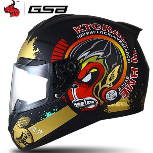 GSB Helmet Motorcycle Moto Biker Full Face Riding Helmets Motocross Helmet Capacete Da Motocicleta Cascos Moto Men ECE Approved