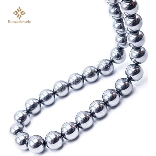 Terahertz Stone Natural Round Loose Spacer Beads For Jewelry Making DIY Bracelet Necklace Accessories 15" 6 8 10mm