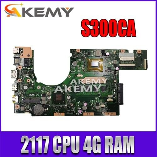 New motherboard S300CA For Asus S300CA S300C VivoBook Laptop motherboard S300CA mainboard 2117U REV2.0 4G RAM