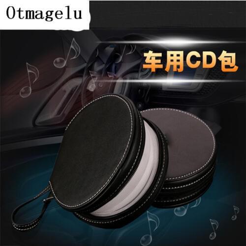 Protable Cheap Black Car CD Box DVD Case Automotive Supplies Storage Bag Travel organizer for Home or Car leather CD Holder