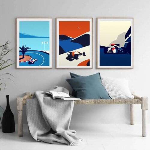 Formula 1 Drivers F1 Racing Car Ayrton Senna Poster Canvas Painting Wall Art Pictures Living Room Home Decor