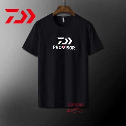 DAIWA Fishing T Shirt 2021 New Cotton Short Sleeve Quick Dry Breathable Angler Outdoor Sun Protective UV Blocking Sport Clothing