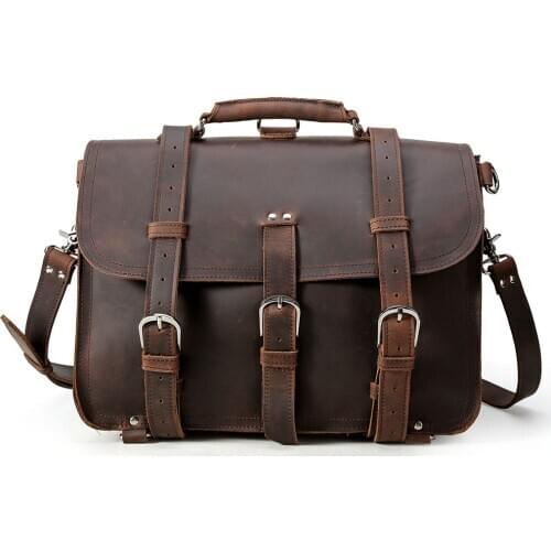 Tiding Luxury Leather Travel Backpack Outdoor Adventure Shoulder Bag Multi-function 17'' Laptop Briefcase Messenger Bags 3533