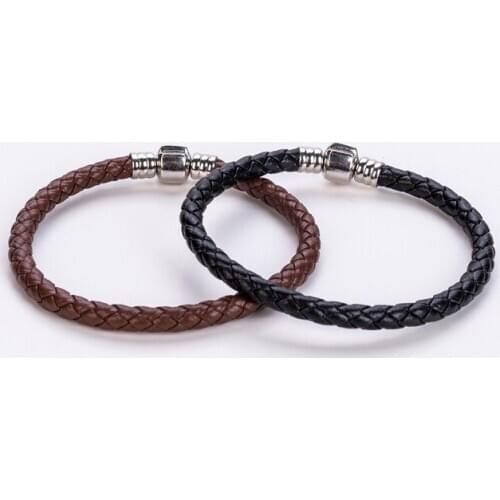 Modern Bracelet Stainless Steel Charm Magnetic Men Women Bracelets Leather Braided Rock Punk Bangles 2021 Jewelry
