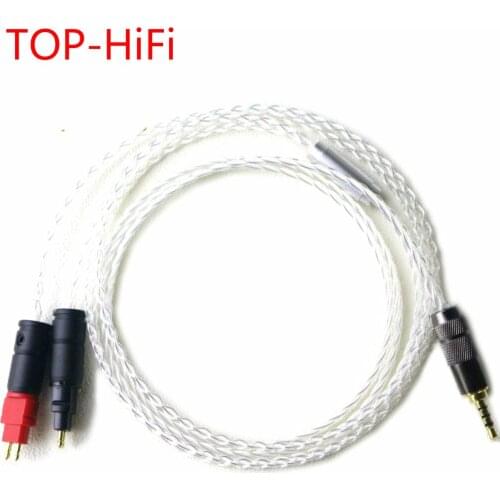 TOP-HiFi 1.8Meter 2.5mmTRRS Balanced 8Croes Silver Plated Headphone Upgrade Cable For HD600 HD650 HD525 545 565 580