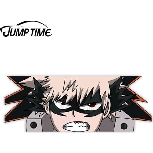 JumpTime 13 x 3.8cm MHA My Hero Academia Peeker Car Sticker Auto Bumper Window Stickers Fashion Vinyl Car Wrap Waterproof Decal