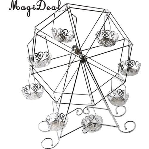 MagiDeal Ferris Wheel Cupcake Holder Display Stand 8 Cup Cake Decorative Parties Rack