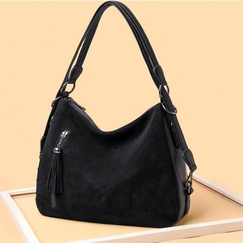 Female Bags Designer Purses and Handbags Black Faux Suede Shoulder Bags for Women 2021 Crossbody Bags for Women Luxury Handbags