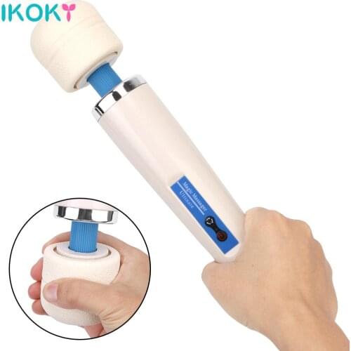 IKOKY Erotic Toys Big Size Powerful Sex Toys for Women Vibrator Magic Wand Massager AV Rod Clitoris Stimulator 30 Speed