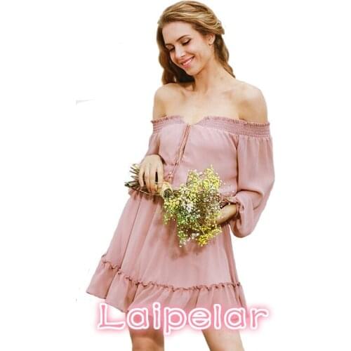 Fashion Casual Women Dress New Plus Size Full Sleeve V-Neck Winter Dress Sexy Off The Shoulder Ruffles Mini A-Line Vestidos