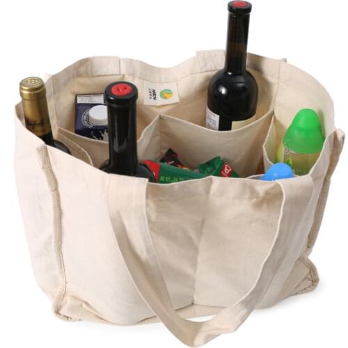 Reusable Grocery Shopping Bags Large Heavy Duty Canvas Grocery Tote Bags For Fruit Vegetable