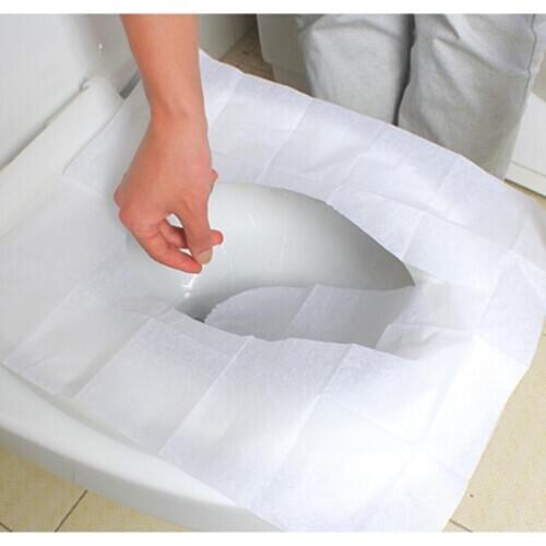 10pcs Toilet Tools Disposable Toilet Seat Cover Bathroom Accessories Toilet Paper Mat For Travel Outdoors Camping