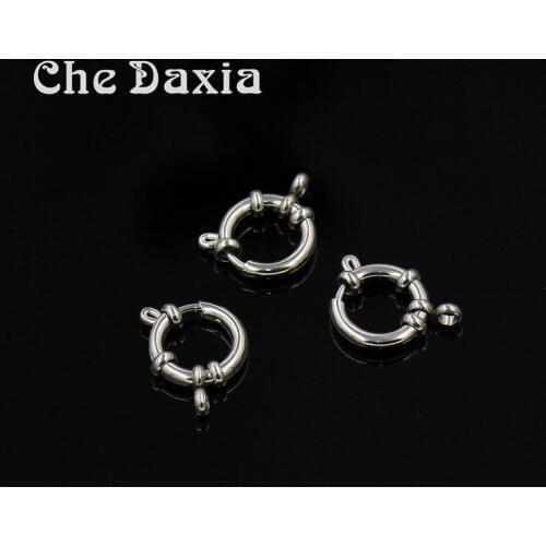 10 Pieces/Pack) 14mm Diameter stainless steel Round Bracelet Clasps For DIY Handmade Bracelet Necklace Accessories