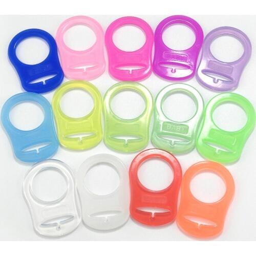 30Pcs BPA Free Silicone Baby Pacifier Adapter Rings Dummy Mam Pacifier Holder Clip Adapter Chain Pacifier Holder for NUK Napkin