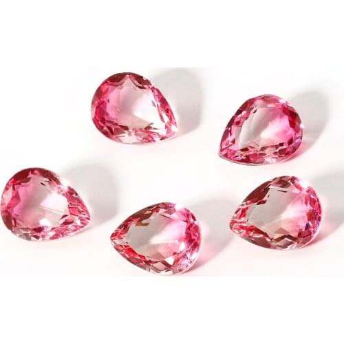 5 pcs/set 7x9MM Water Drop Colorful Loose Stones Watermelon Gemstone New Arrival Decoration Stone Fine Jewelry Gifts