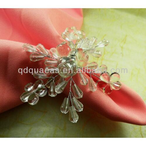Beaded wedding napkin ring, napkin holder, decoration napkin ring