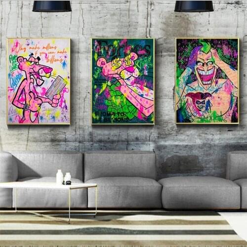 Large Size Banksy Art Canvas Painting Poster and Print Funny Leopard Graffiti Street Art Wall Picture for Modern Home Room Decor