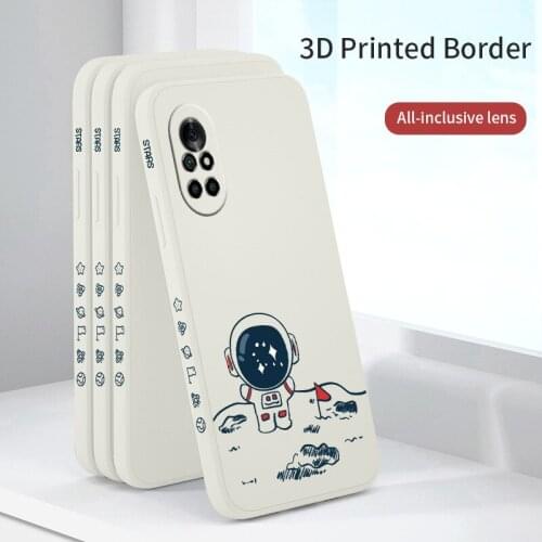 Boarding Astronaut Phone Case For Huawei Nova8 8Pro 8SE Nova 7 7Pro 7SE 6 6se 5 5Pro 5Z 5I 5Ipro 5T 4 4E Silicone Cover