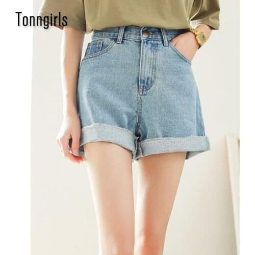 Tonngirls Denim High Waist Shorts Jeans 2021 Summer Korean Shorts Women Casual Womens Short Feminino