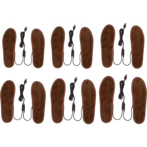 Electric Warming Insoles Heated Foot Pads USB Rechargeable Thermal Shoes Inserts