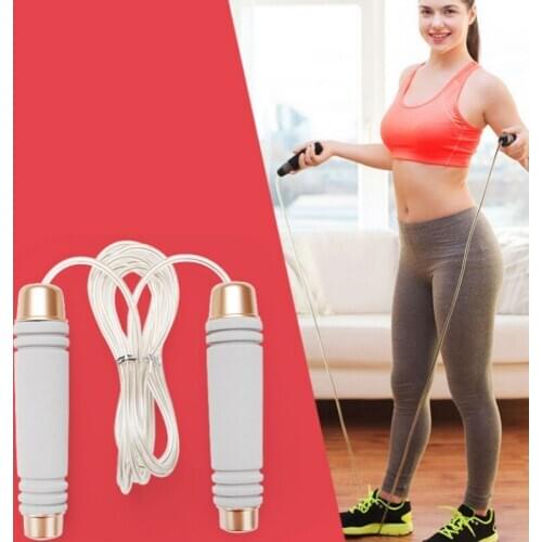 Sponge handle Adjustable Jump Rope Ball Bearing Skipping Rope Steel Wire jumping ropes for Boxing MMA Gym Fitness Training