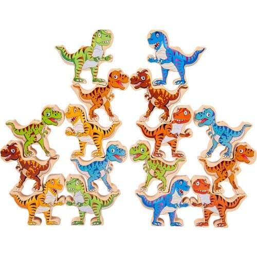 Children Montessori toy Kids Wooden Animals Balance Board Game Educational Stacking Toy toddler Building Block Wood Toys