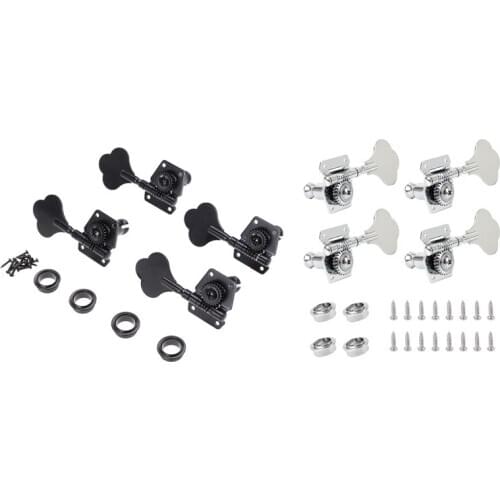 4Pcs Guitar Tuning Pegs Electric Bass Tuner Peg Guitar Open Gear Tuning Pegs Machine Heads for Fender Jazz Bass Guitar