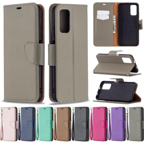 Leather caseOn For Redmi 9T Solid Color Leather Phone Case For Redmi 9T Denim Stitching Flip Wallet Back Book Cover