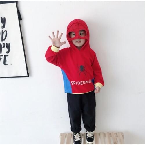 2020 New Autumn Winter Coat Toddler for Baby Boys and Girls Fashion Cartoon Hoodie Marvel Spiderman halloween costume
