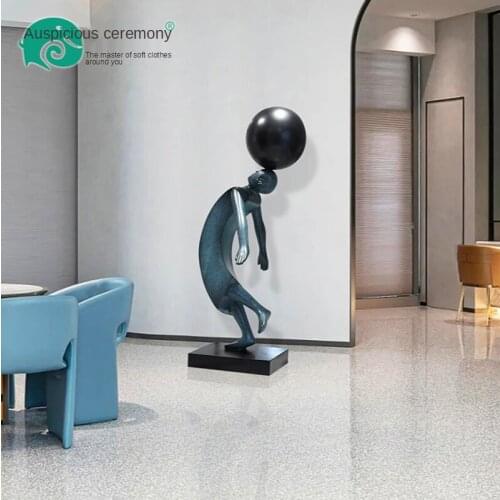 Sales Office Creative Floor Figure Sculpture Indoor Large Fiberglass Art Decoration Mall Cute Soft Decoration