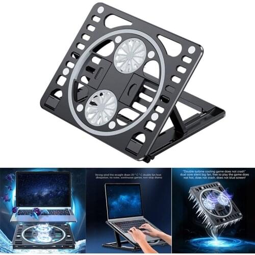 Laptop Stand, Portable Liftable Folding Dual Fan Cooling Stand for , iPad