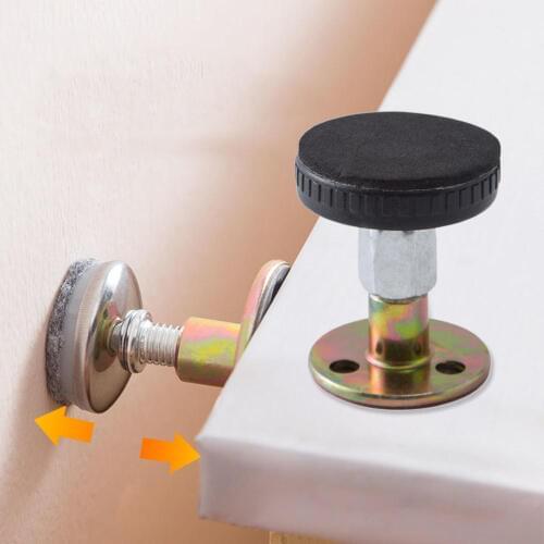 Adjustable Furniture Fixed Bracket Stainless Steel Alloy Wall Bed Stabilizer Self-adhesive Door Stopper Anti-shake Hardware