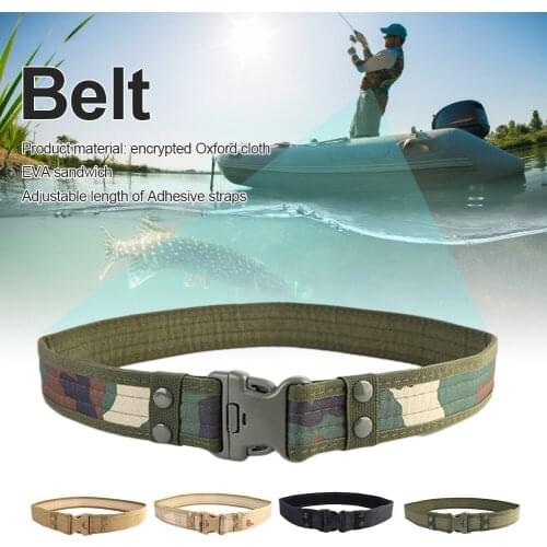 130cm Universal Mens Belt Combat Belt Quick Release Adjustable Canvas Waistband Outdoor Hunting Camouflage Waist Strap