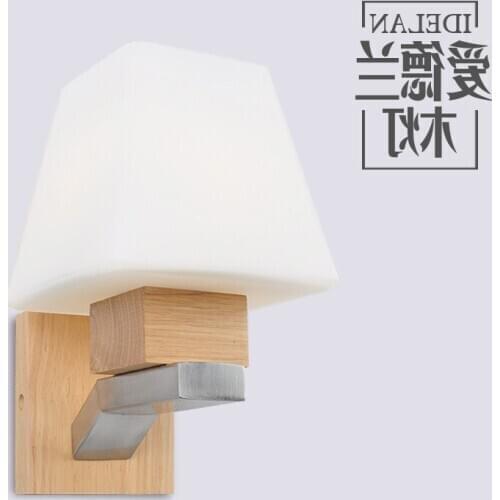 Vintage wall light wood living room aisle bedroom wall lights for home monkey lamp