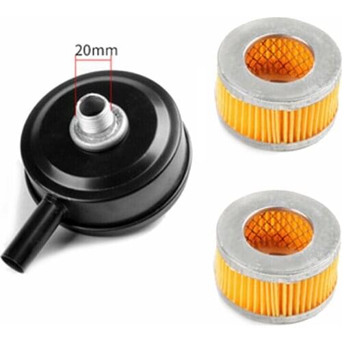 Air Compressor Intake Muffler 20mm Thread Metal Silencer Black 1pc Spare Filter Element For Admitting Port Pneumatic Parts