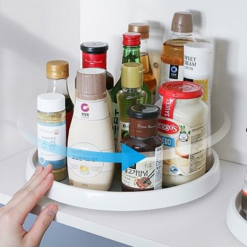 Rotating Storage Tray Seasoning Rack Kitchen Countertop Multi-Function Rack Box Soy Sauce Vinegar Seasoning Bottle Storage Rack