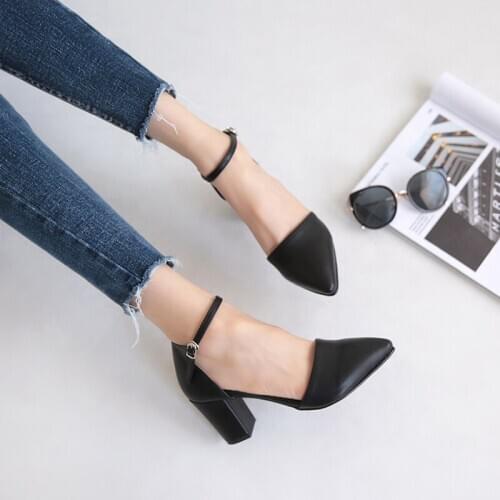 2020 Women Pumps Fashion Women Shoes Formal Wear High Heel 6CM Pointed Ladies Pumps Size 33-42 Black Apricot