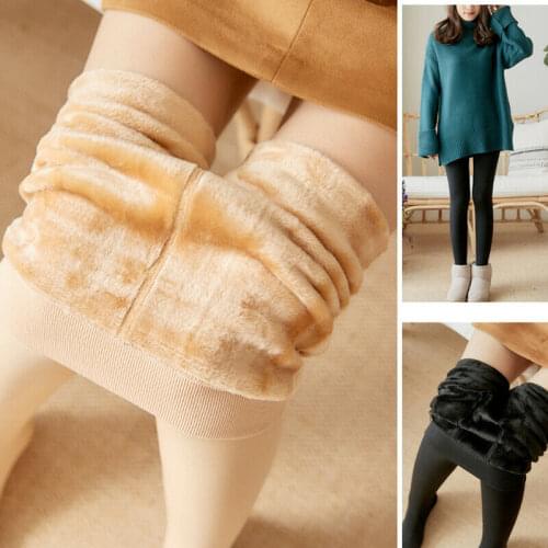 New Fashion Women Ladies Winter Thermal Cashmere Tights Warm Wool Tights Pantyhose Seamless Black Skin Tights
