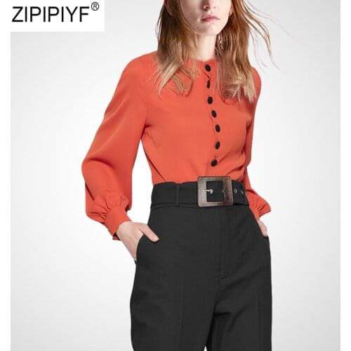 Блузки на пуговицах ZIPIPIYF China At AliExpress