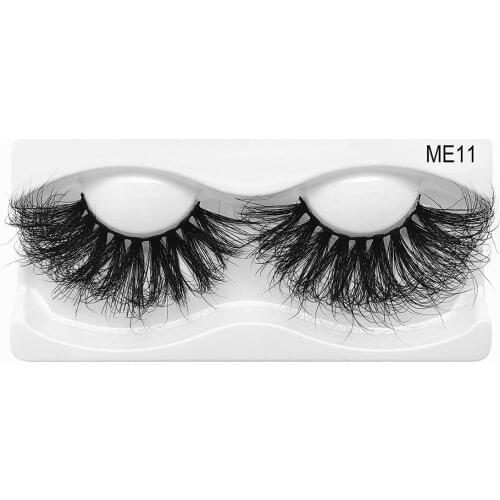 1 Pair Fluffy Lashes 25mm 3d Mink Fur Extra Long Thick Natural False Eyelashes Vendors Makeup Mink Eye Lashes Bulk