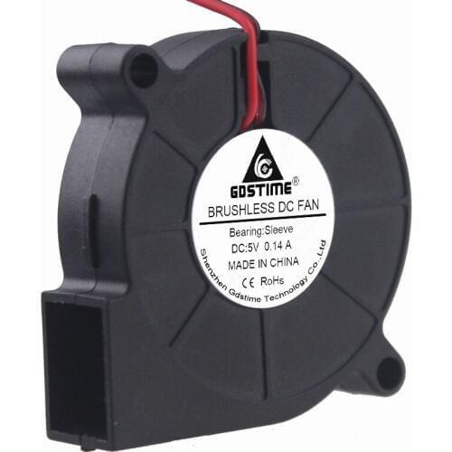 100 pieces lot 50mm x 15mm DC 5V 2Pin 2.0 Computer PC Blower Cooling Fan