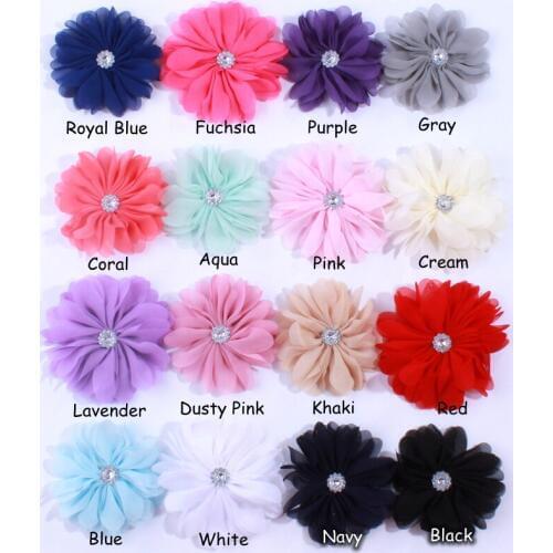 120PCS 6.5CM Hot Sale Chiffon Flowers For Home Decoration Artificial Flower For Wedding Invitation