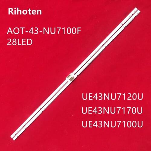 5sets=10pcs LED Backlight strip 28LED for Samsung 43"TV UE43NU7120U UE43NU7170U UE43NU7100U AOT_43_NU7100F_2X28_ BN96-45954A