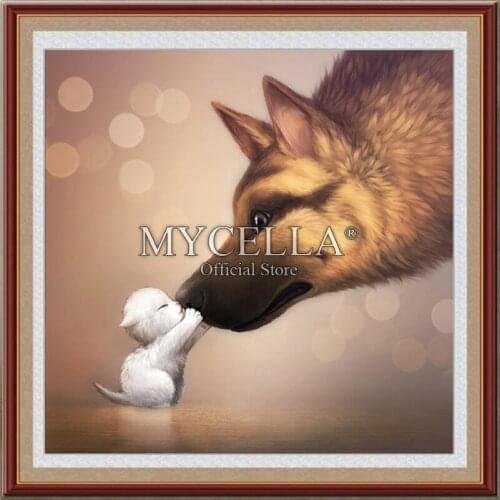 5d Diy Diamond Painting Cross Stitch Cat & Dog Animals Needlework Full Round Diamond Embroidery Mosaic Home Decor Crafts Gift