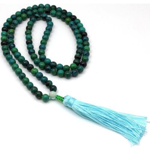 8mm 108 Buddhlism Prayer Beads Malaysia Stone Japa Mala Bracelet with Tassel Great Quality Tibetan Beads Style Free shipping